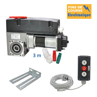 SE1I 400E 24TRS 3M+PIC 53BP 10M+CONSOLE-Opérateur de porte sectionnelle max:400kgs, monophasé, avec éléctronique integrée, secours par debrayage rapide, position par codeur.