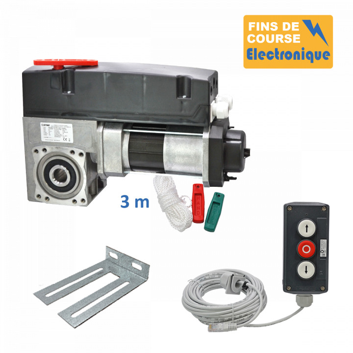 SE1I 400E 24TRS 3M+PIC 53BP 10M+CONSOLE-Opérateur de porte sectionnelle max:400kgs, monophasé, avec éléctronique integrée, secours par debrayage rapide, position par codeur.