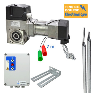 SE3C 430CH 24TRS 7M+CONSOLE MSC210+PIC 4416 PH+GRIDSCAN/PRO SY-2500-22-Opérateur triphasé pour porte 430kgs, câble 11m avec coffret  et barrage immatériel