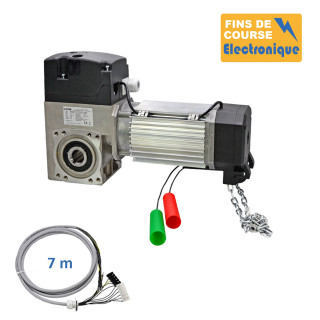 SET3C 530CH 24TRS 7M-Opérateur de porte sectionnelle max:530kgs, triphasé, secours par treuil à chaîne, position par codeur avec câble 7m