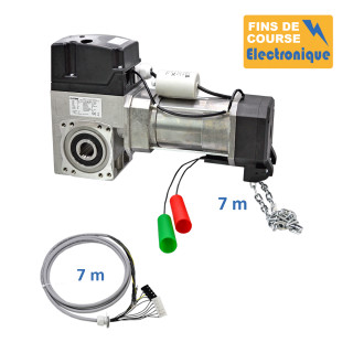 SE1C 400CH 24TRS 7M-Opérateur de porte sectionnelle max:400kgs, 230V, secours par treuil , position par codeur avec câble 7m