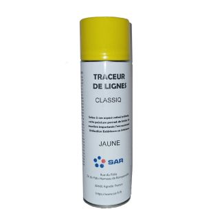 Peinture jaune solvantee en aerosol de 500ml