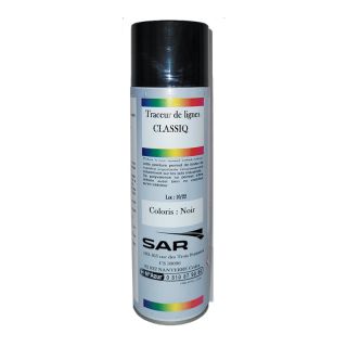 Peinture noire solvantee en aerosol de 500ml