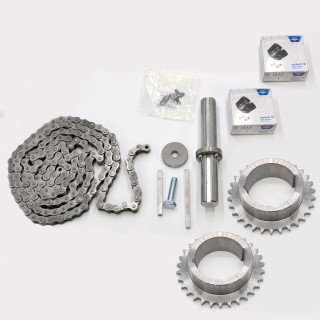 Kit de transmission par chaîne au pas de 15,875, rapport 1/1, pour moteur et arbre 25,4mm