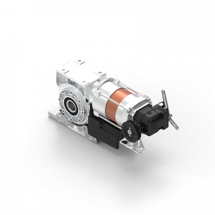 RTAM3C 45 KE 14TRS+7M-Motoréducteur de rideau 450Nm, axe 40, secours par treuil à chaîne, avec câble 7m