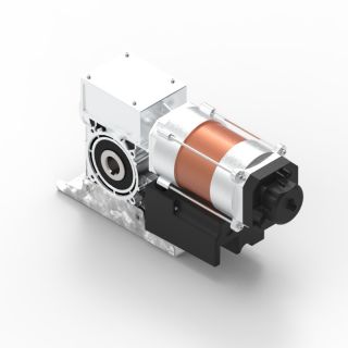 RTAM3C 22 KU 14TRS+9M-Motoréducteur de rideau 220Nm, axe 30, secours par manivelle courte, avec câble 9m