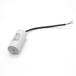 Condensateur 6µF 400Ven boitier plastique 30x56 avec câble 250mm