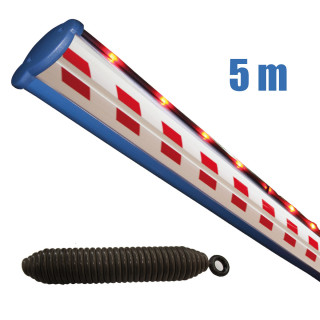 KIT LIGHT TH5 FX+MB-Lisse ovale 5m (en 2 modules 3M+2M) avec ressort de compensation,caoutchouc inerte, pour barrière VERG 24L