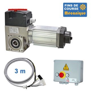 SAT 530E 24TRS+3M+PIC 303-Opérateur de porte sectionnelle max:530kgs, triphasé, secours par débrayage rapide, fins de course méc
