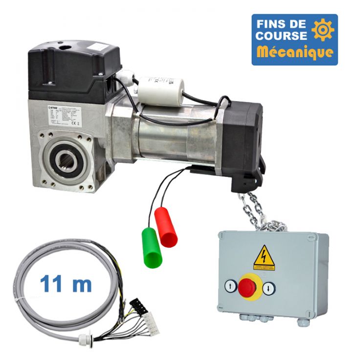 SACL 400CH 24TRS 3M + PIC 303-Opérateur de porte sectionnelle max:400kgs, 230V, secours par treuil , fins de course mécanique av