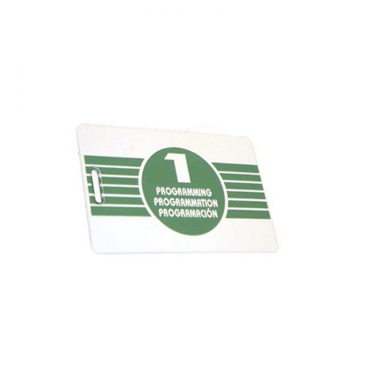 CMP1-Carte de programmation des utilisateurs pour Relaispour LOPM ET LAT - format carte de crédit finition pvc blanc 86 x 54 0