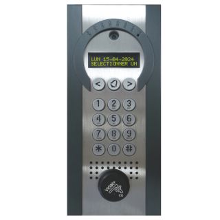 Interphone Vidéo Spécial Rénovation défilement de noms avec clavier codé 12 touches et lecteur de proximité Vigik+® +1 centrale 