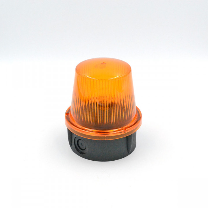 Luna orange clignotant-Feu avec ampoule 230V 15W