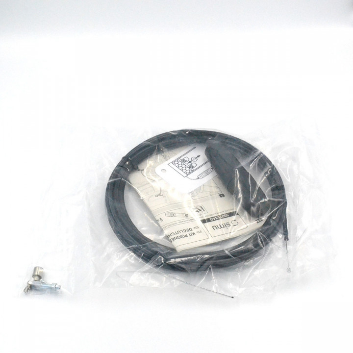 Kit débrayage avec poignée classique à vissage/devissage, câble gainé de 6 mètres et accessoires de montage. Compatible avec moteurs CENTRIS S, M, L, XL, XXL et CENTRIS veoHz M, L, XL