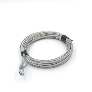Paire de câble acier 3,00mm - 6x19 - longueur m avec cosses et manchons pour portes sectionnelles