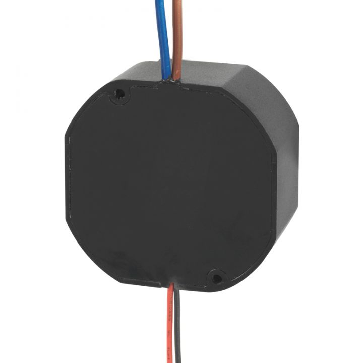 ADE2401-Alimentation ronde 24VDC 1A encastrable dans une boîte de dérivation (80 x 80 x 45 mm) ou pose en applique -sortie fils