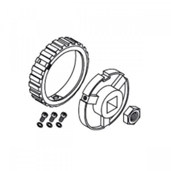 Kit d'adaptation diamètre 100 pour moteur diamètre 80 avec couple 150 à 300Nm
