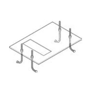 Base de fixatiion 999393 pour opérateurs coulissants SLX 824/1224/1524/3024