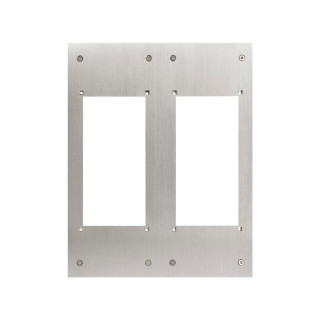 GF2F-Façade d'encadrement en zamak pour installation de 2 modules pour platine modulaire GT