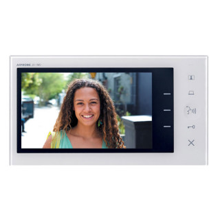 JV1FD-Moniteur secondaire avec écran 7 - Technologie 2 fils intégral - Touches sensitives - ABS blanc - Faible épaisseur 21 mm