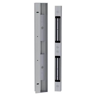 CPREG2N/250AS - Bandeau 2500mm Aluminium Satiné, 2 ventouses 300 daN 12/24V DC + Contact d'état conforme NF S 61 937
