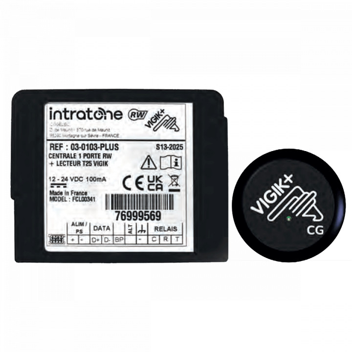 CENTRALE VIGIK+ R/W AVEC LECTEUR DE PROXIMITE T25