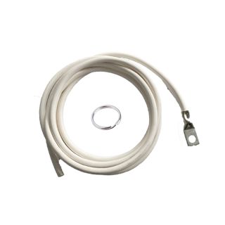 Kit jonc blanc souple longueur 3M - inclus cosse et anneau fendu en acier Ø25mm