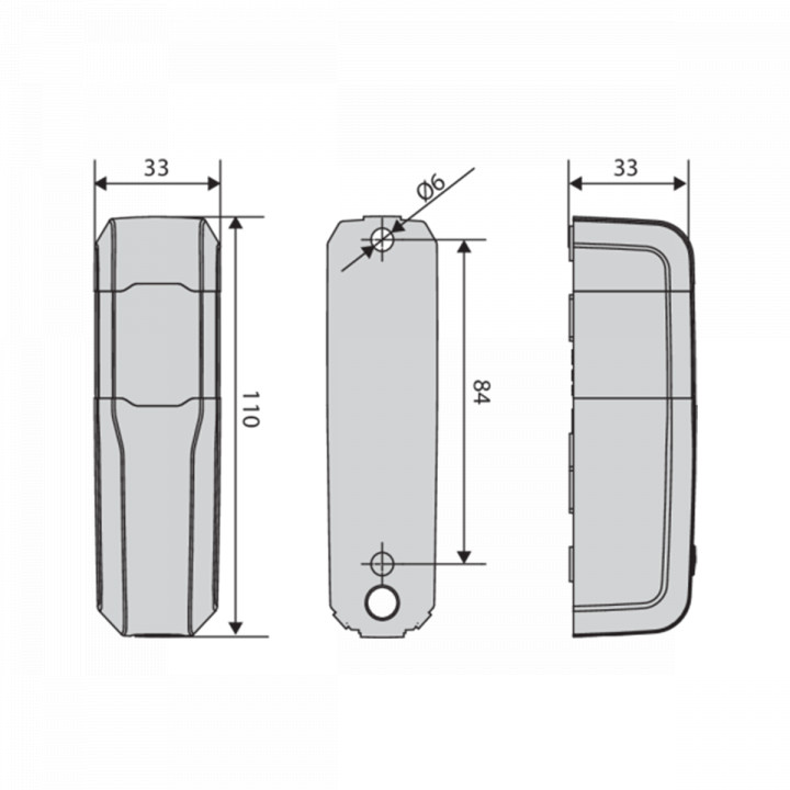 COMPACTA A20-180 - Paire de cellules photo-électriques orientables de 180° horizontalement. Portée 20m. Alimentation 12  33Vac / 15  35Vdc