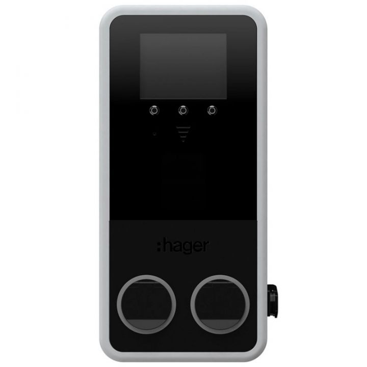 XVG222S-Borne de recharge WITTY PARK2 totem IP55 IK10 OCPP-Puissance maximale de 2x22kW (32A)-2 prises T2S, 1 lecteur RFID, 1 mo