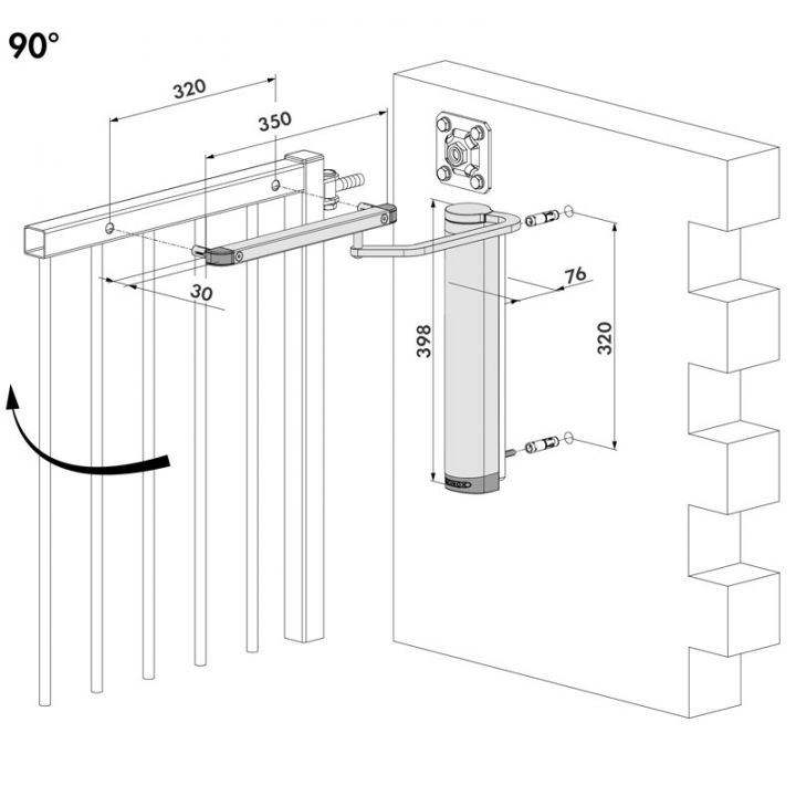 VERTICLOSE 2 WALL-FERME-PORTILLON HYDRAULIQUE MTGE MURAL MAX:1.5M-150K