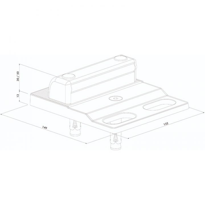 SABO - BUTEE DE SOL REGLABLE A VISSER POUR VERROU DIAMETRE 20MM MAX.