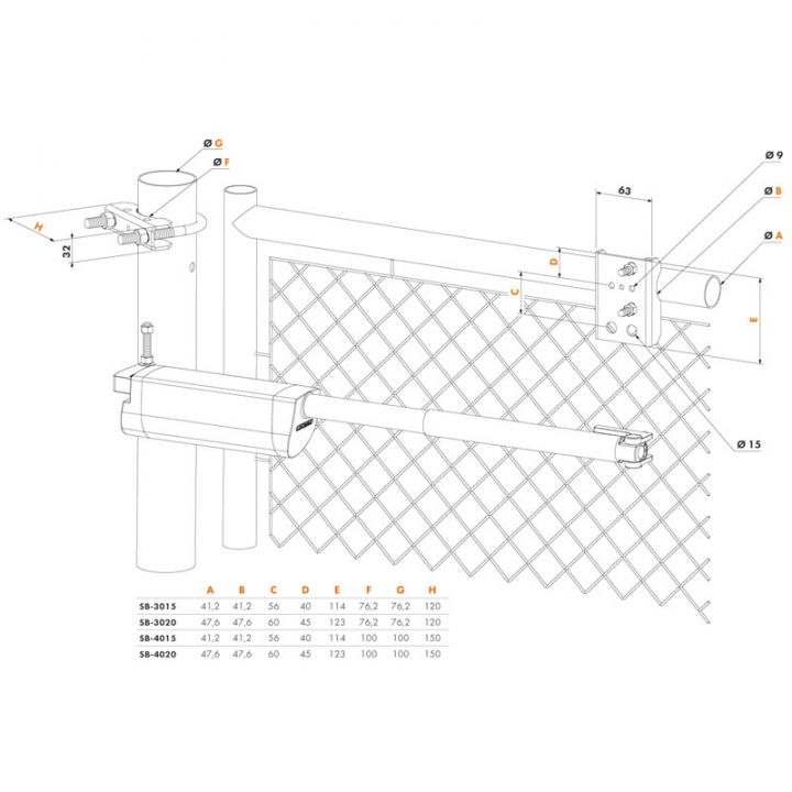 SAMSON-2 - FERME-PORTAIL HYDRAULIQUE POUR BATTANT 2M-150KGS