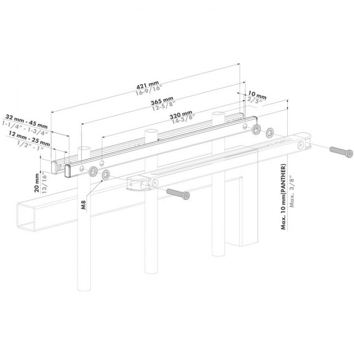 RAIL-FIT-Accessoire en acier inoxydable pour l'installation de ferme-portail sur des clôtures barreaudées