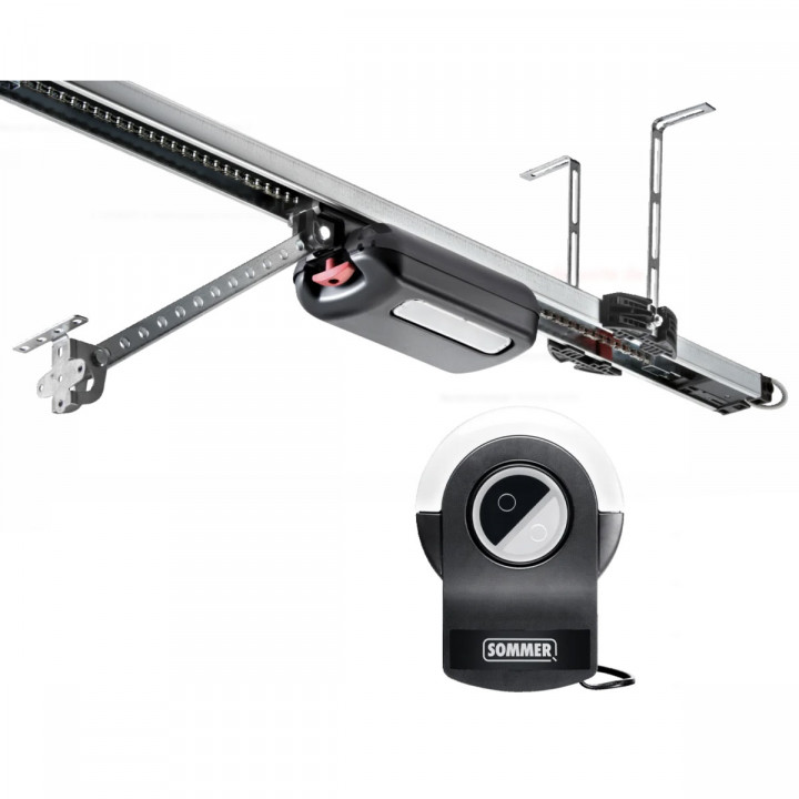 S9110 PRO+ S3 - Motorisation de 1100N pour porte de garage, avec rail en 3 parties course de 2750mm et 2 émetteurs PEARL