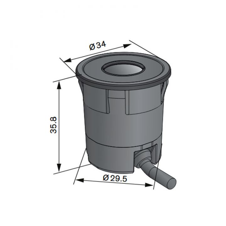 TOF/SPOT-40-T-U-Y, DC, 6M - Capteur de présence type "TIME OF FLIGHT" 6 mêtres max, reglage par auto-apprentissage, sortie relai