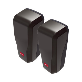 DESME A15 - Paire de cellules photo-électriques à alignement automatique (à système d'auto-alignement intégré). Portée 30 m. Alimentation 24 Vca/Vcc.