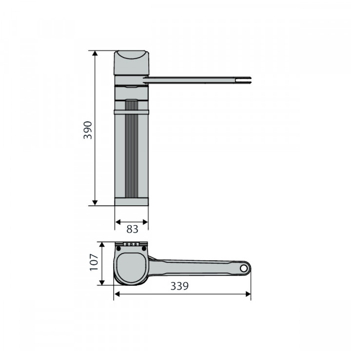 Kit PRO E5 SMART BT A18 BG FRA 24V pour portail battant maxi 100 kg et longueur 1,8m.Composé de 2 moteurs,2 bras glissières,1 centrale THALIA L,1 paire de cellules THEA,2 émetteurs MITTO 2,1 EBP24V