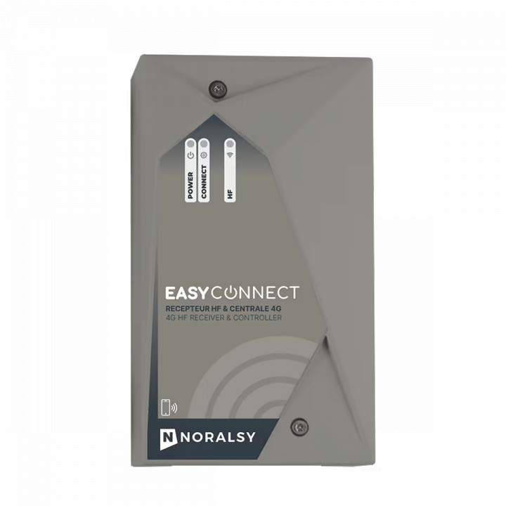 EC-HF -Récepteur HF EASYCONNECT - 2 relais - 868 MHZ - connectivité 4G-10 ans de DATA inclus- capacité 6000 télécommandes/badges/badges digital - centrale de badges (en connectant un lecteur Vigik+)