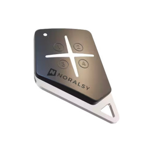 TELP8-N -Télécommande Bi-technologie - HF 868 Mhz - 4 canaux - tag Mifare - numéro gravé sur insert INOX  - pour gestion temps réel ou gestion autonome - Couleur noire