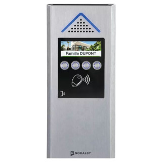 TP4G-VA-2 -INTERPHONE 4G MINI VILLA ALU ARGENT-ENCASTR.-PRÉPAYÉ 2 ANS
