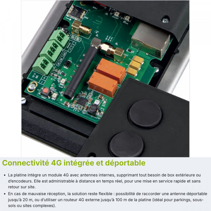 TP4G-VA-2 -INTERPHONE 4G MINI VILLA ALU ARGENT-ENCASTR.-PRÉPAYÉ 2 ANS