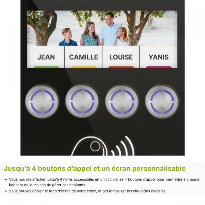 TP4G-VA-2 -INTERPHONE 4G MINI VILLA ALU ARGENT-ENCASTR.-PRÉPAYÉ 2 ANS