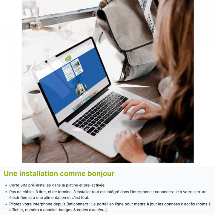 TP4G-VA-2 -INTERPHONE 4G MINI VILLA ALU ARGENT-ENCASTR.-PRÉPAYÉ 2 ANS