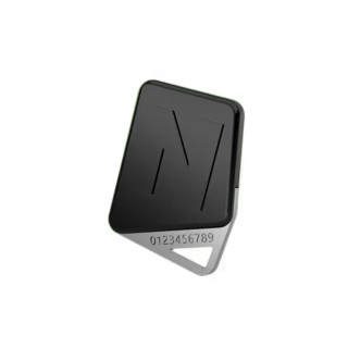 KCP8-N -Badge Mifare - format porte clé - numéro gravé sur insert INOX- pour gestion temps réel ou gestion autonome -  couleur noire