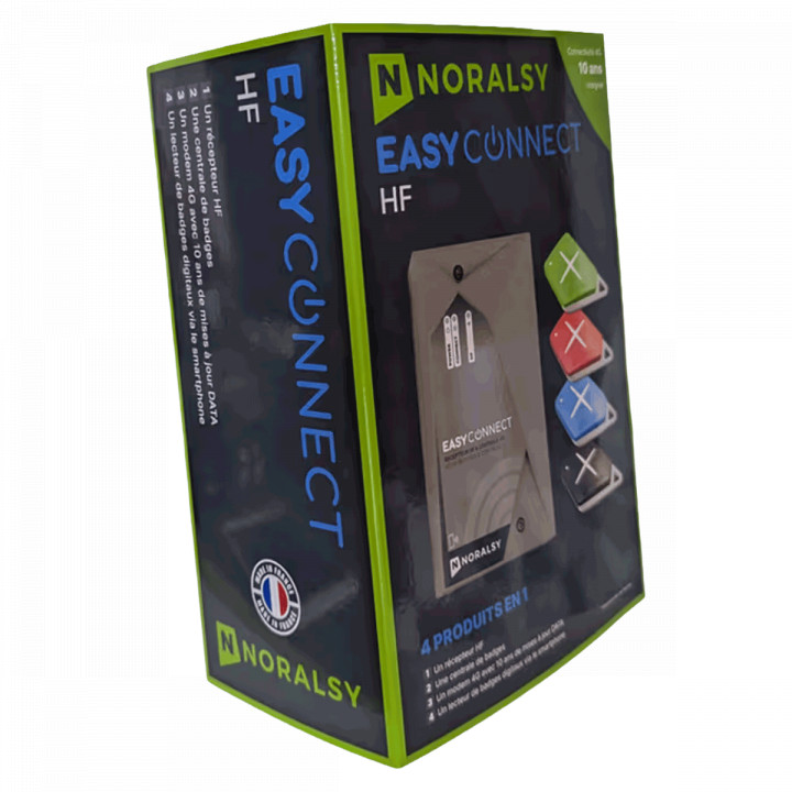 DECHF-T -Pack EASYCONNECT+  comprenant un recepteur HF 4G (EC-HF)  2 relais 868mhz DATA 10ANS + un lecteur VIGIK+ format T25 (LVP-T)