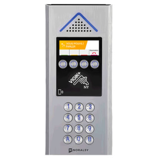 TP4GVP-TAC-10 -Interphone 4G TOUCH CLAVIER VIGIK+ - 10 ans de communications VIDEO illimités - 4 boutons d'appels - 1 à 4 directions  - Finition brossée argent - Pose en encastrement